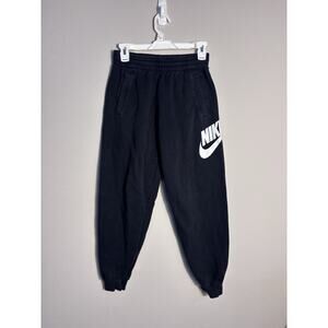 Nike Boys Black Club Fleece Jogger Sweatpants Large, Tech Drawstring, Tapered